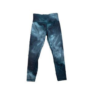 Athleta Womens Leggings Size Small Elation 7/8 Tight Ice Dye Printed Green Black
